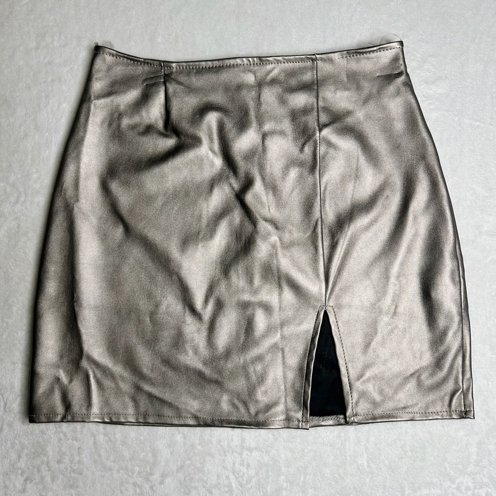 Windsor Metallic Mini Skirt with Slit